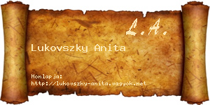 Lukovszky Anita névjegykártya